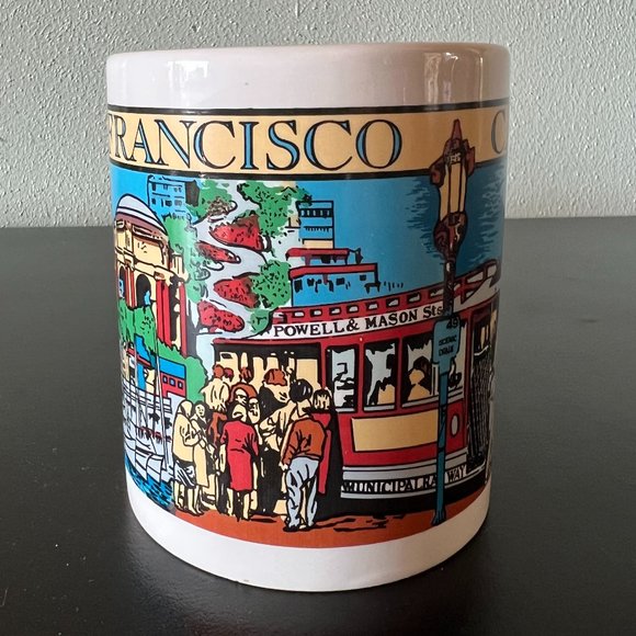 Vintage San Francisco, California Souvenir Mug ~ Golden Gate Bridge ~ Chinatown - Picture 2 of 7